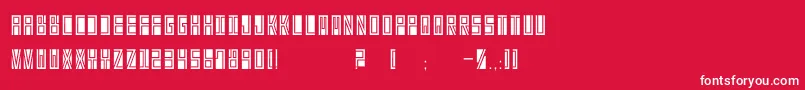 Betab Font – White Fonts on Red Background