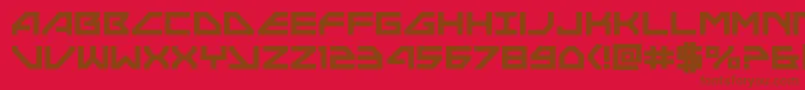 Police Neonavybold – polices brunes sur fond rouge