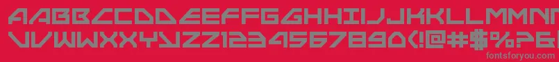 Neonavybold-fontti – harmaat kirjasimet punaisella taustalla