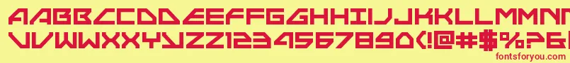 Шрифт Neonavybold – красные шрифты на жёлтом фоне