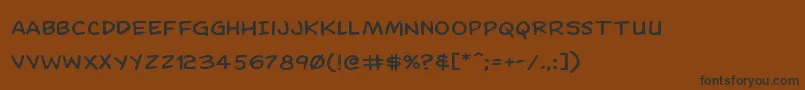 Dominomaskexpand Font – Black Fonts on Brown Background