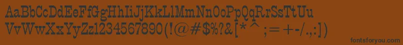 Fonte P.T.BarnumBt – fontes pretas em um fundo marrom