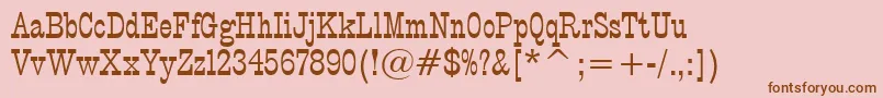 fuente P.T.BarnumBt – Fuentes Marrones Sobre Fondo Rosa