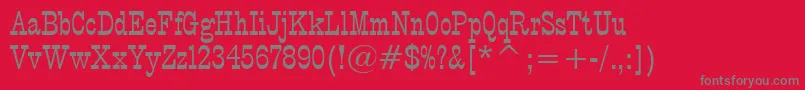 P.T.BarnumBt Font – Gray Fonts on Red Background