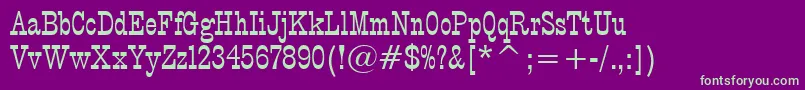 P.T.BarnumBt Font – Green Fonts on Purple Background
