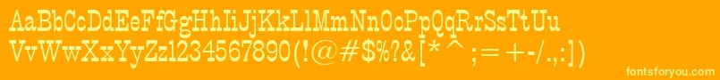 P.T.BarnumBt Font – Yellow Fonts on Orange Background