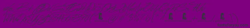AcrossTheRoad-Schriftart – Schwarze Schriften auf violettem Hintergrund