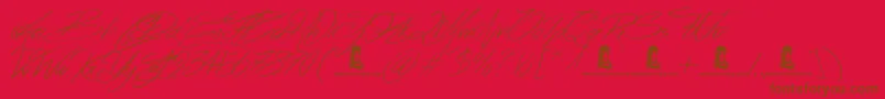 AcrossTheRoad Font – Brown Fonts on Red Background