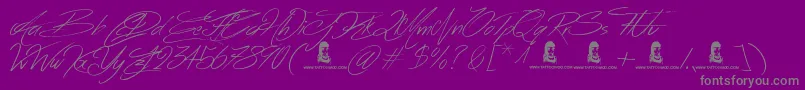 AcrossTheRoad Font – Gray Fonts on Purple Background