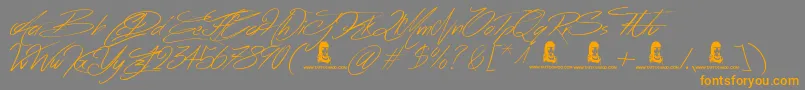 AcrossTheRoad Font – Orange Fonts on Gray Background
