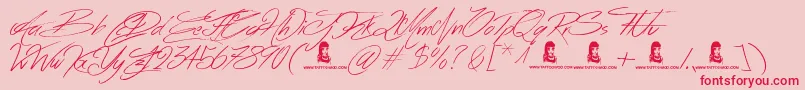 AcrossTheRoad Font – Red Fonts on Pink Background