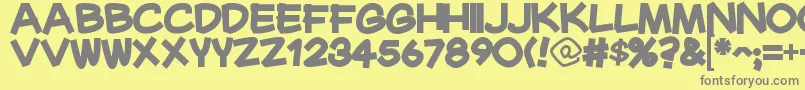 MaurysselBold Font – Gray Fonts on Yellow Background