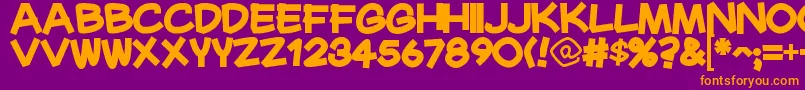 MaurysselBold Font – Orange Fonts on Purple Background