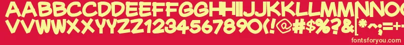 MaurysselBold Font – Yellow Fonts on Red Background