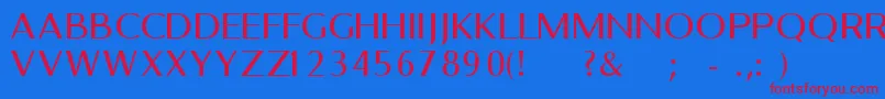 BelletregularFreeForPersonalUseOnly Font – Red Fonts on Blue Background