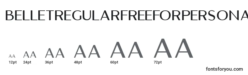 BelletregularFreeForPersonalUseOnly Font Sizes