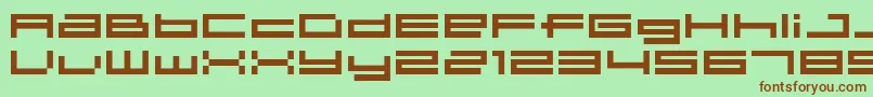 04b31 Font – Brown Fonts on Green Background