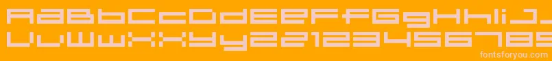 04b31-fontti – vaaleanpunaiset fontit oranssilla taustalla