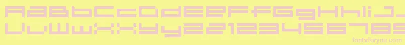 04b31 Font – Pink Fonts on Yellow Background