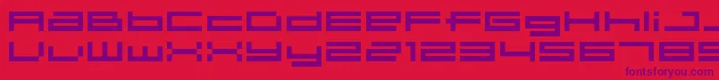 04b31 Font – Purple Fonts on Red Background