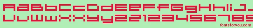 04b31-Schriftart – Rote Schriften auf grünem Hintergrund