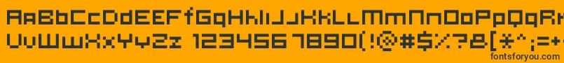 KlmnOntology Font – Black Fonts on Orange Background