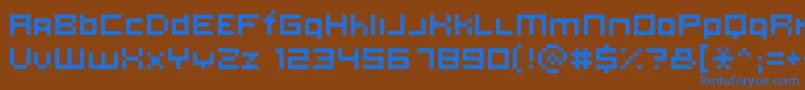 KlmnOntology Font – Blue Fonts on Brown Background