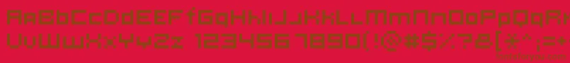 KlmnOntologyフォントについての詳細 フォントKlmnOntology – 赤い背景に茶色の文字