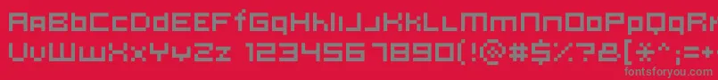 KlmnOntology Font – Gray Fonts on Red Background