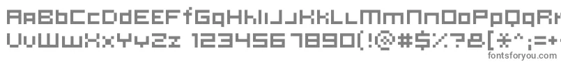 KlmnOntology-fontti – harmaat kirjasimet valkoisella taustalla