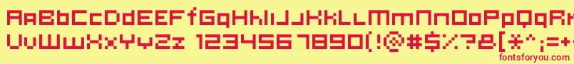 KlmnOntology Font – Red Fonts on Yellow Background