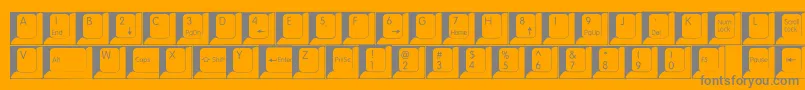 Spslkeys Font – Gray Fonts on Orange Background