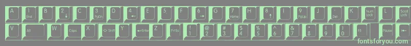 Spslkeys-Schriftart – Grüne Schriften auf grauem Hintergrund