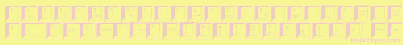 fuente Spslkeys – Fuentes Rosadas Sobre Fondo Amarillo