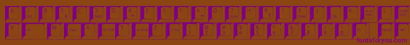 Шрифт Spslkeys – фиолетовые шрифты на коричневом фоне