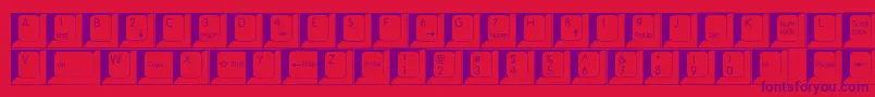 fuente Spslkeys – Fuentes Moradas Sobre Fondo Rojo