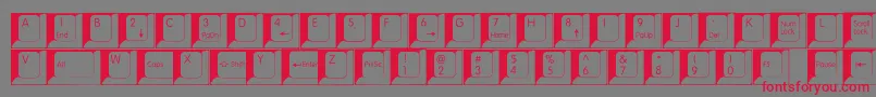 Spslkeys Font – Red Fonts on Gray Background