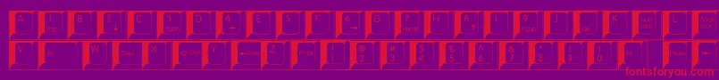 Spslkeys Font – Red Fonts on Purple Background