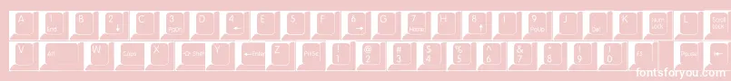 Spslkeys-Schriftart – Weiße Schriften auf rosa Hintergrund