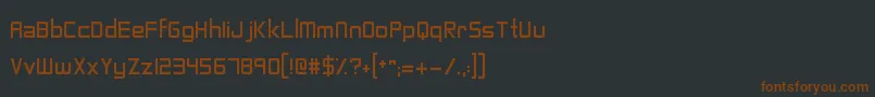 Fonte NeonNanoborg – fontes marrons em um fundo preto