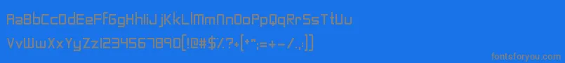 フォントNeonNanoborg – 青い背景に灰色の文字