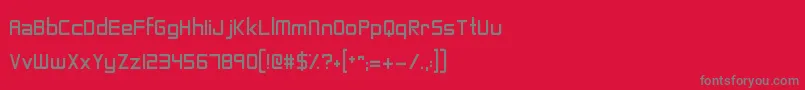 NeonNanoborg Font – Gray Fonts on Red Background