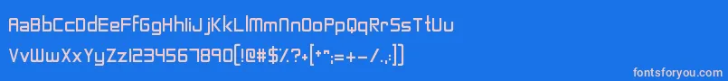 フォントNeonNanoborg – ピンクの文字、青い背景