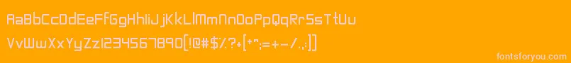 フォントNeonNanoborg – オレンジの背景にピンクのフォント