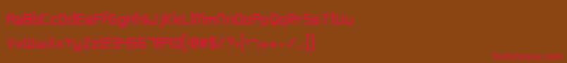 NeonNanoborg Font – Red Fonts on Brown Background