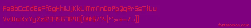 フォントNeonNanoborg – 紫の背景に赤い文字