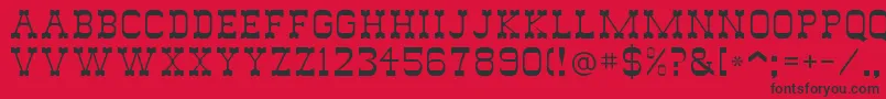 Drygulchflf Font – Black Fonts on Red Background