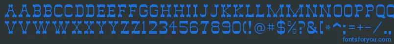 Drygulchflf Font – Blue Fonts on Black Background