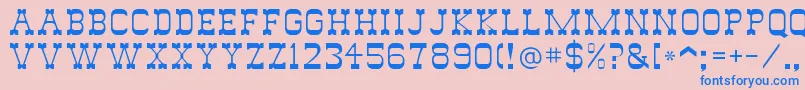 Drygulchflf Font – Blue Fonts on Pink Background