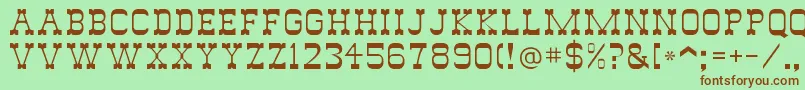 Drygulchflf Font – Brown Fonts on Green Background